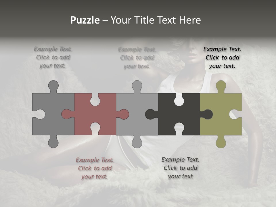 Seductive Blonde White PowerPoint Template