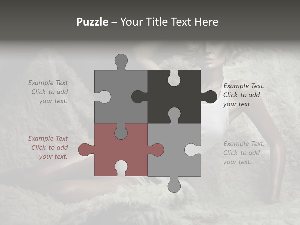 Seductive Blonde White PowerPoint Template