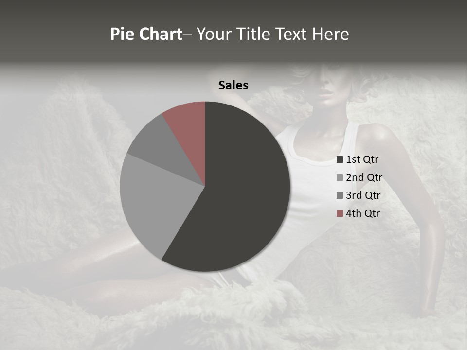 Seductive Blonde White PowerPoint Template