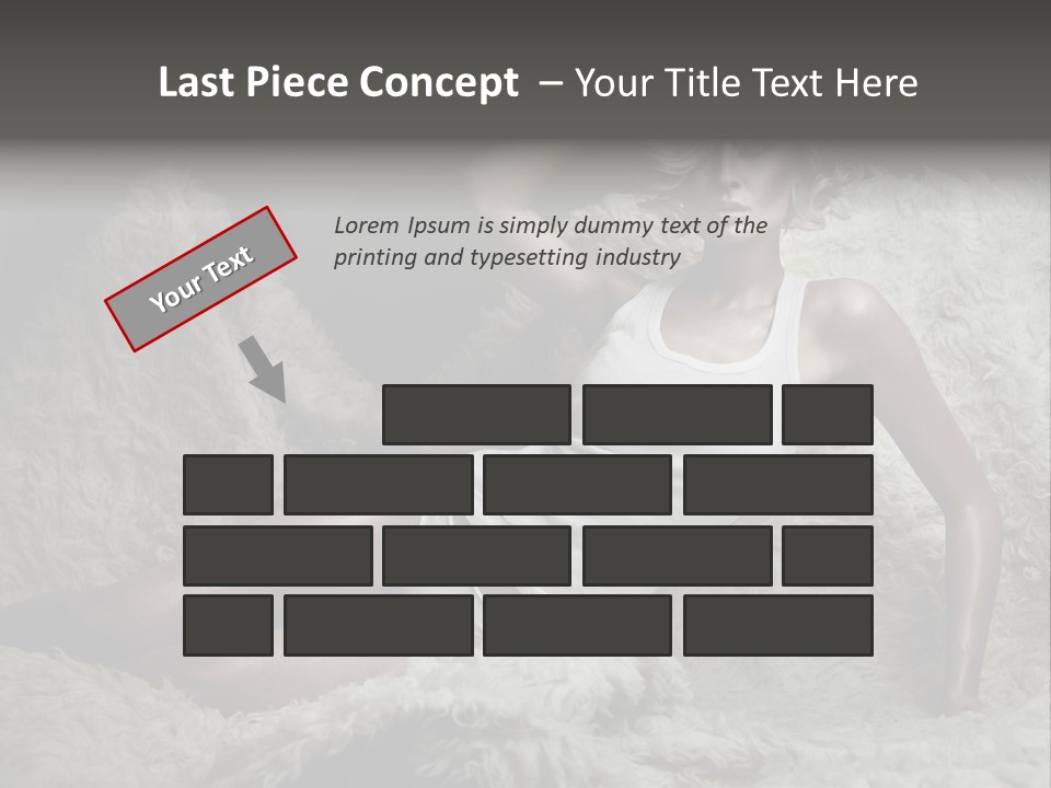 Seductive Blonde White PowerPoint Template