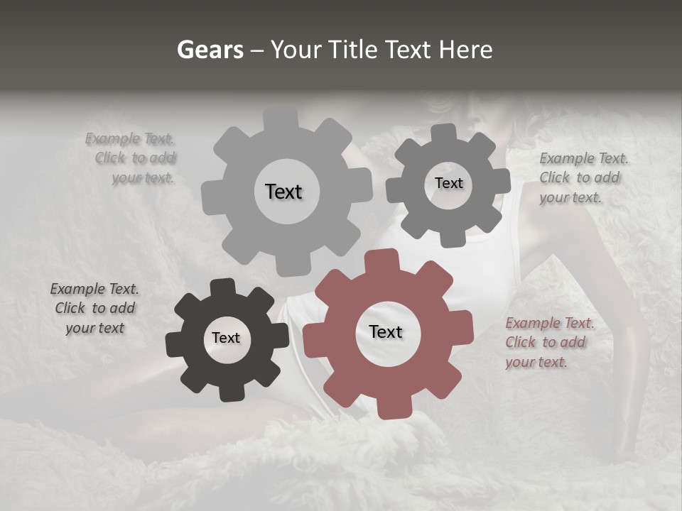 Seductive Blonde White PowerPoint Template