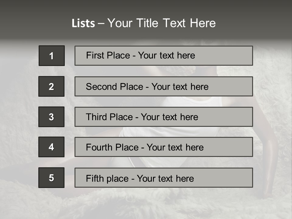 Seductive Blonde White PowerPoint Template