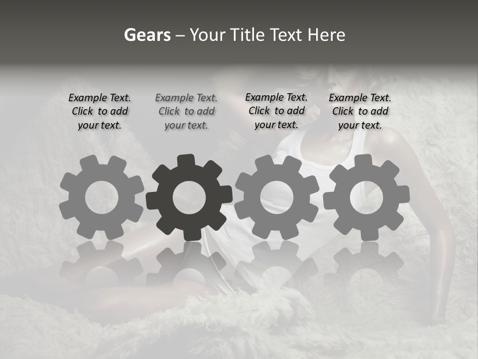 Seductive Blonde White PowerPoint Template