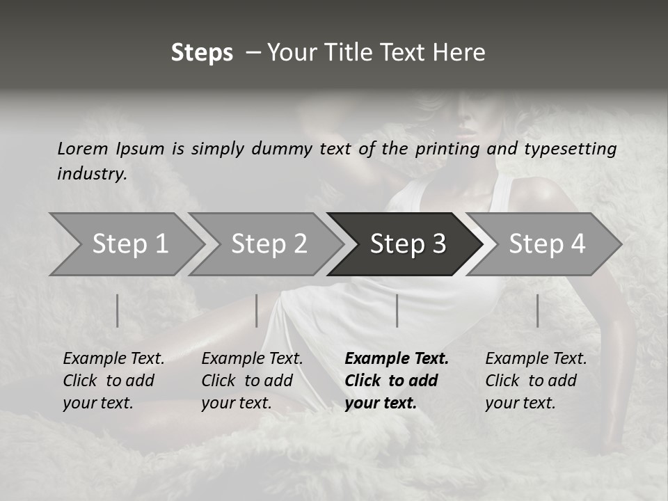 Seductive Blonde White PowerPoint Template