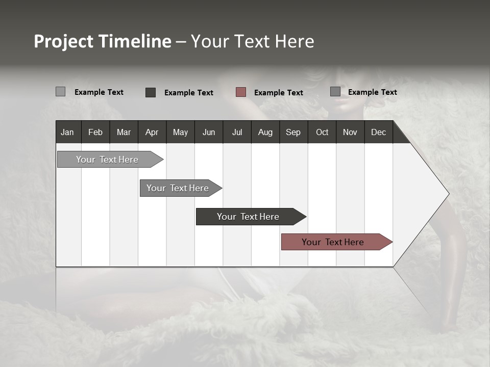 Seductive Blonde White PowerPoint Template