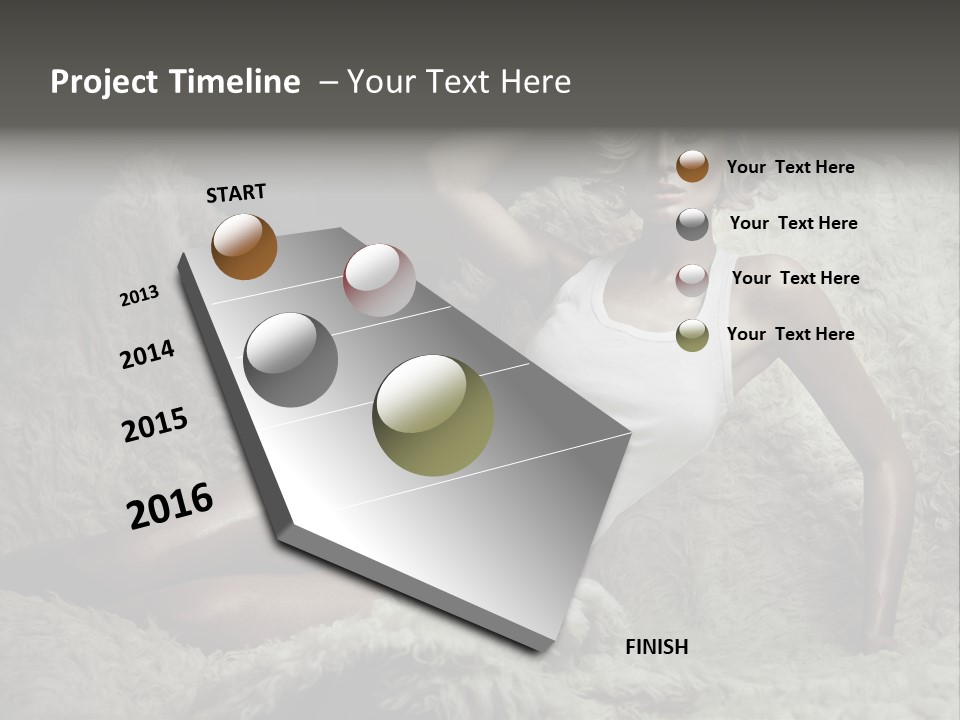 Seductive Blonde White PowerPoint Template