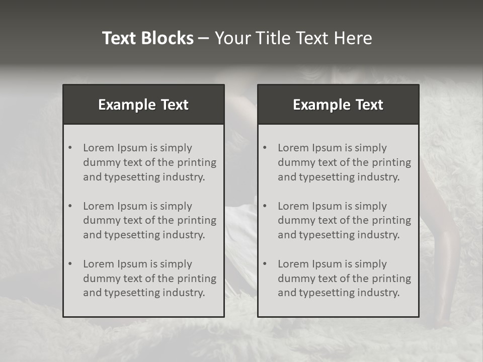 Seductive Blonde White PowerPoint Template