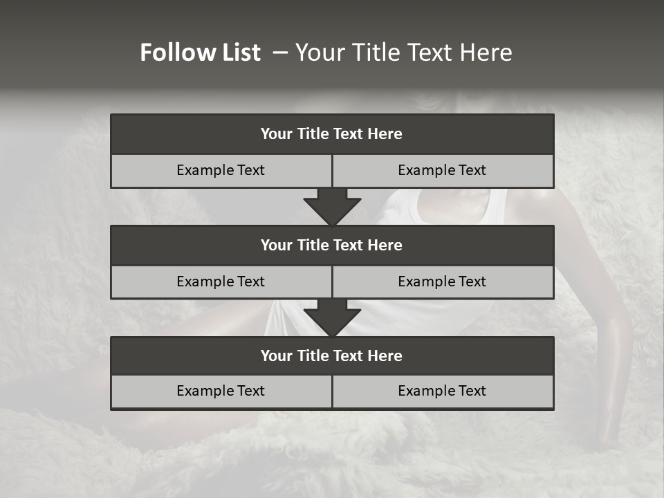 Seductive Blonde White PowerPoint Template