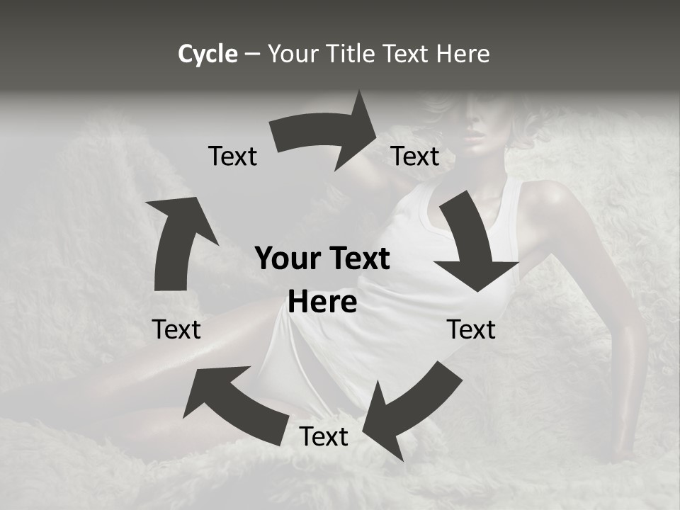 Seductive Blonde White PowerPoint Template