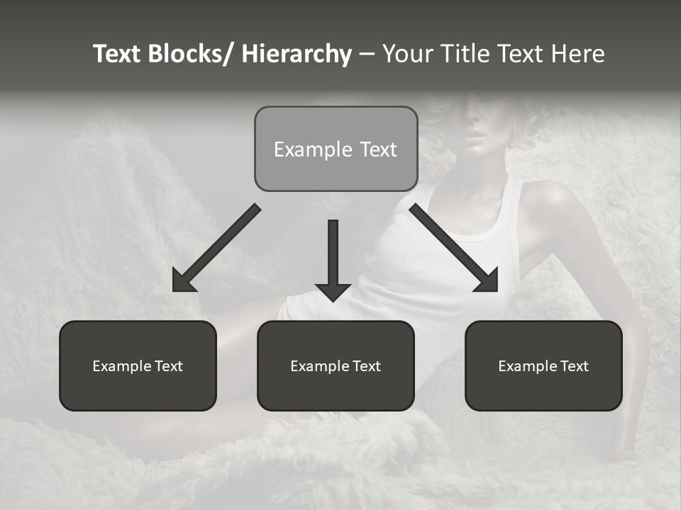 Seductive Blonde White PowerPoint Template