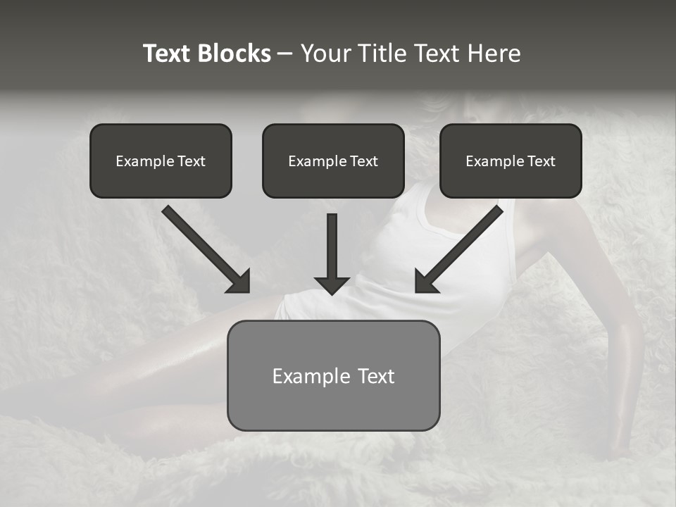 Seductive Blonde White PowerPoint Template