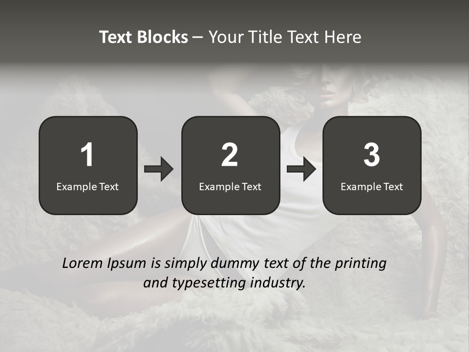 Seductive Blonde White PowerPoint Template