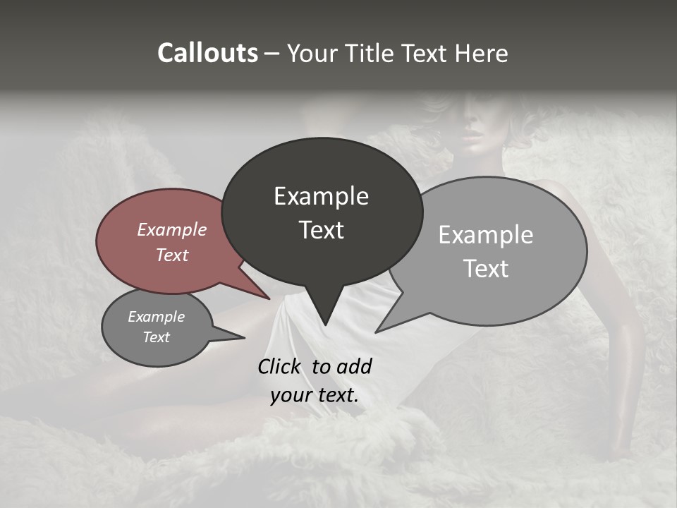 Seductive Blonde White PowerPoint Template