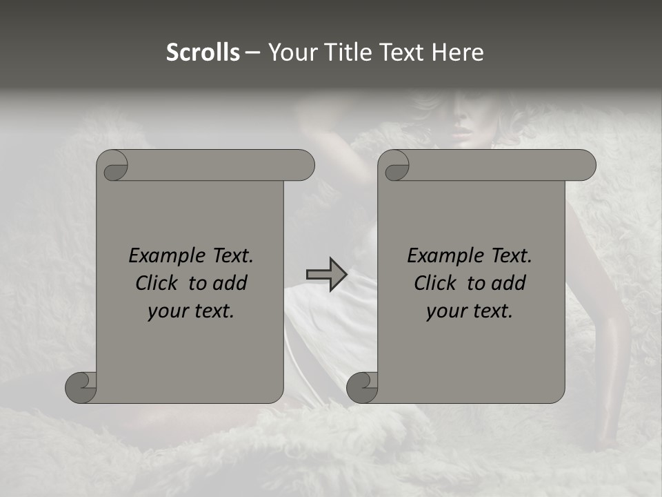 Seductive Blonde White PowerPoint Template