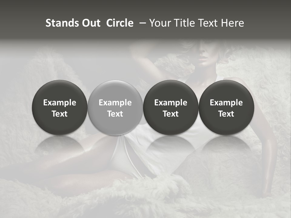Seductive Blonde White PowerPoint Template