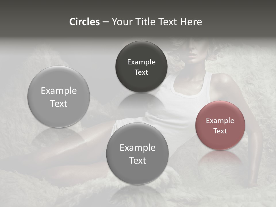 Seductive Blonde White PowerPoint Template