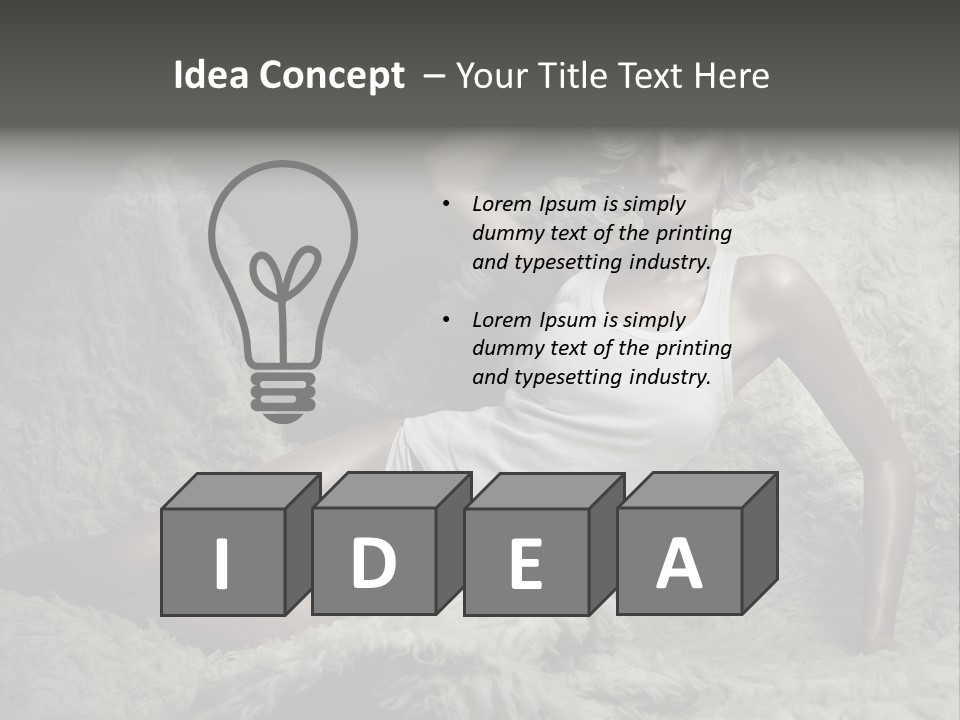 Seductive Blonde White PowerPoint Template