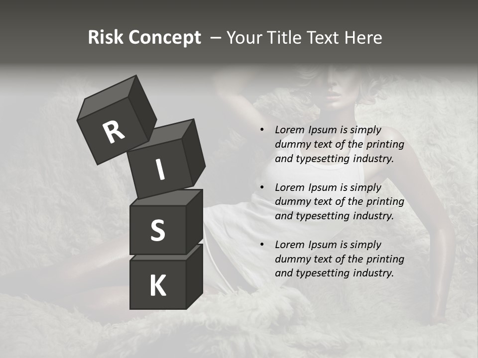 Seductive Blonde White PowerPoint Template