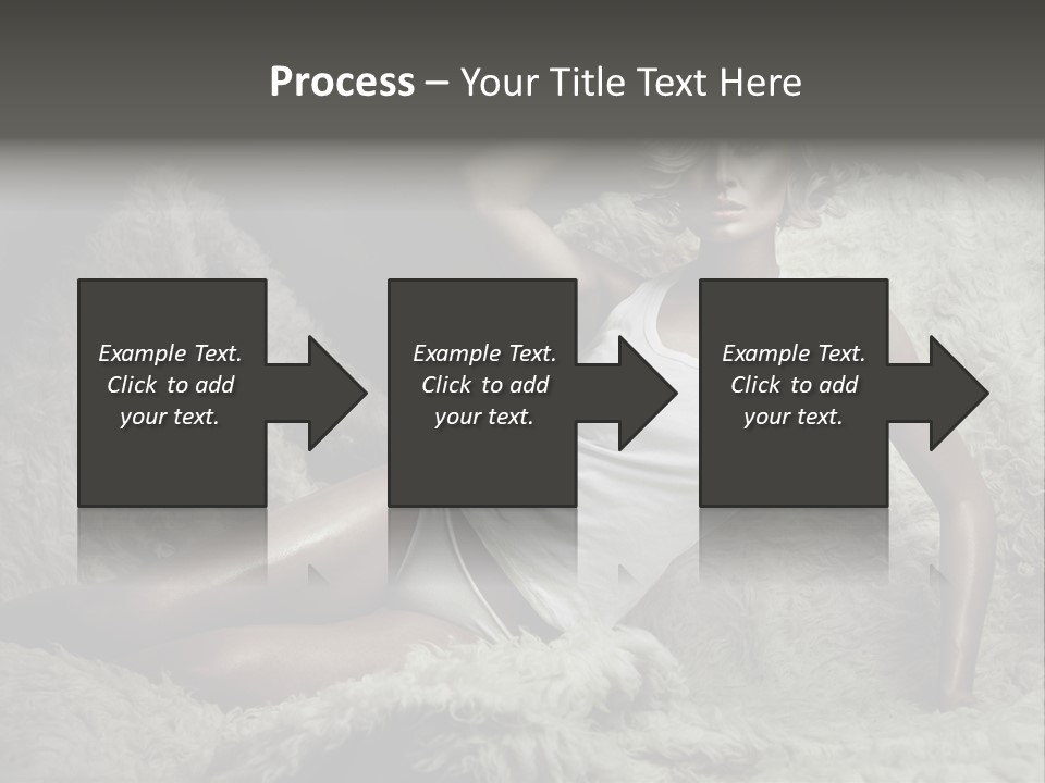 Seductive Blonde White PowerPoint Template