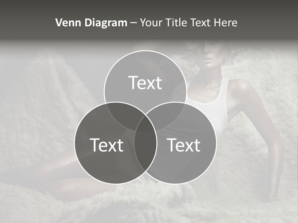 Seductive Blonde White PowerPoint Template