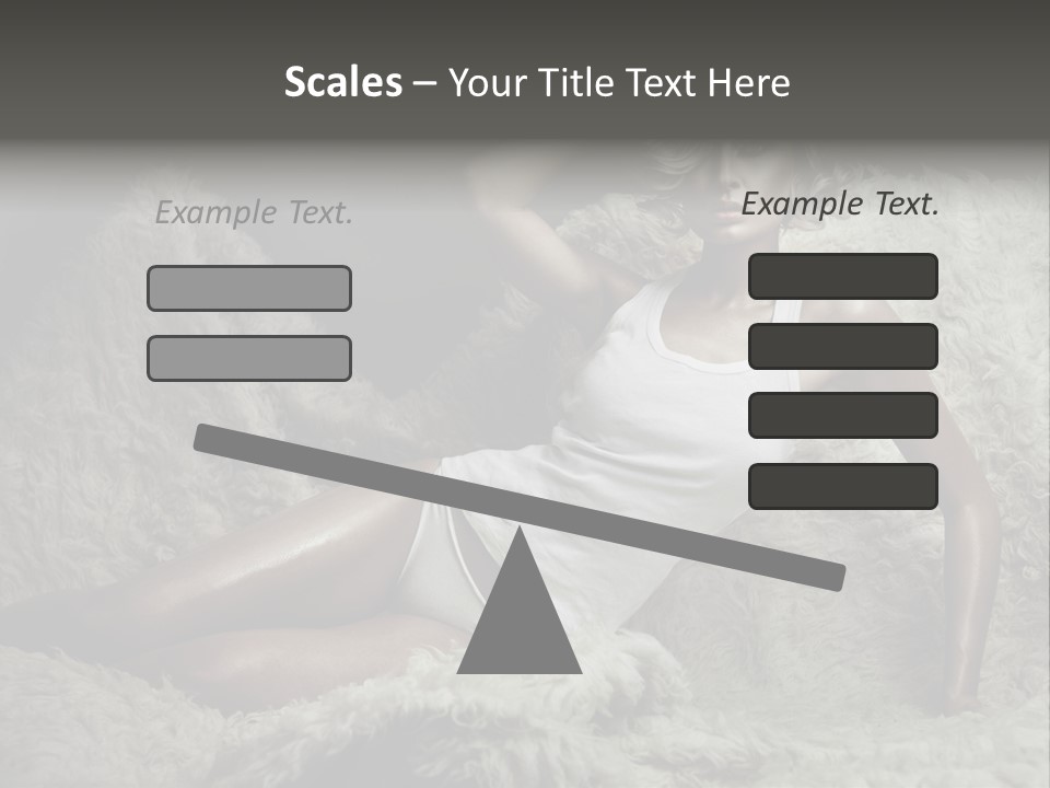 Seductive Blonde White PowerPoint Template