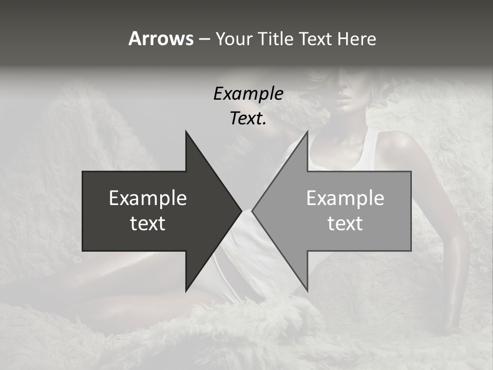 Seductive Blonde White PowerPoint Template