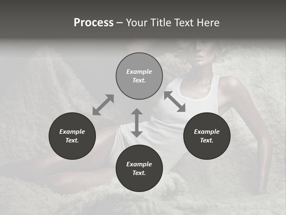Seductive Blonde White PowerPoint Template