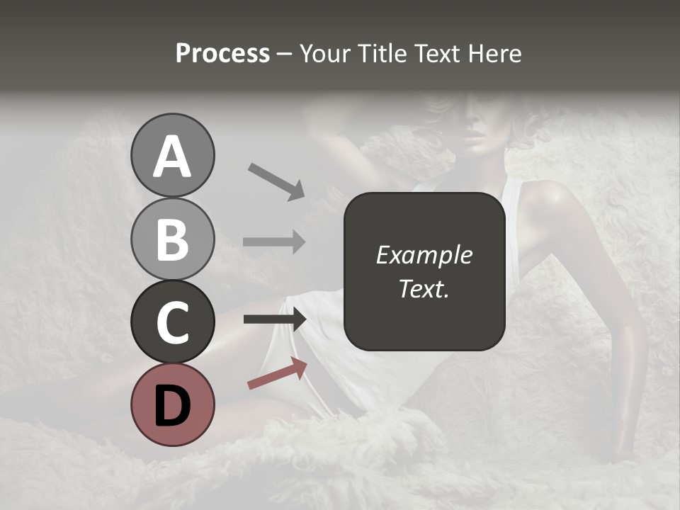 Seductive Blonde White PowerPoint Template