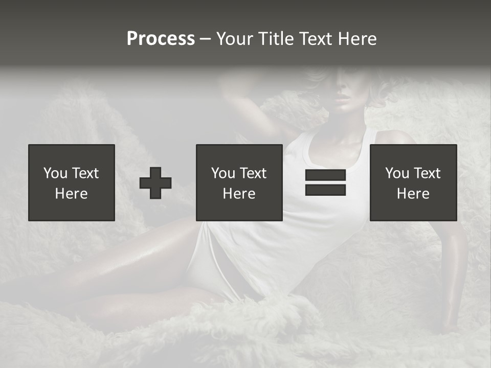 Seductive Blonde White PowerPoint Template