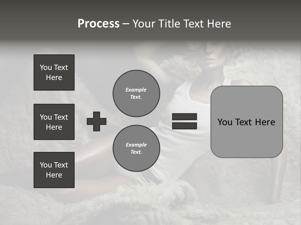 Seductive Blonde White PowerPoint Template