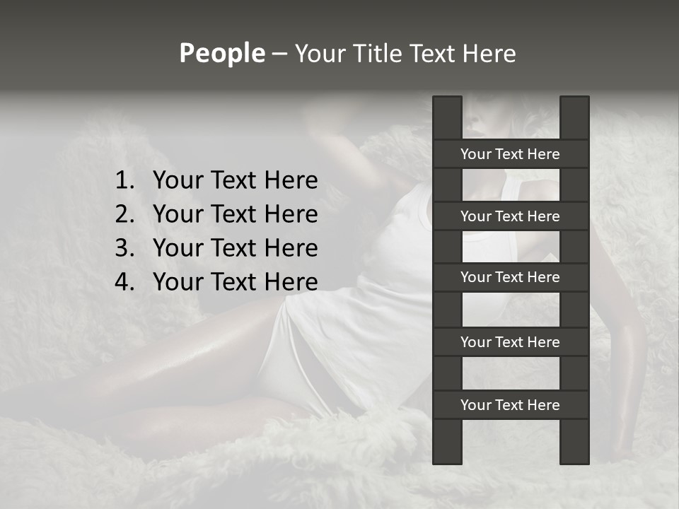 Seductive Blonde White PowerPoint Template
