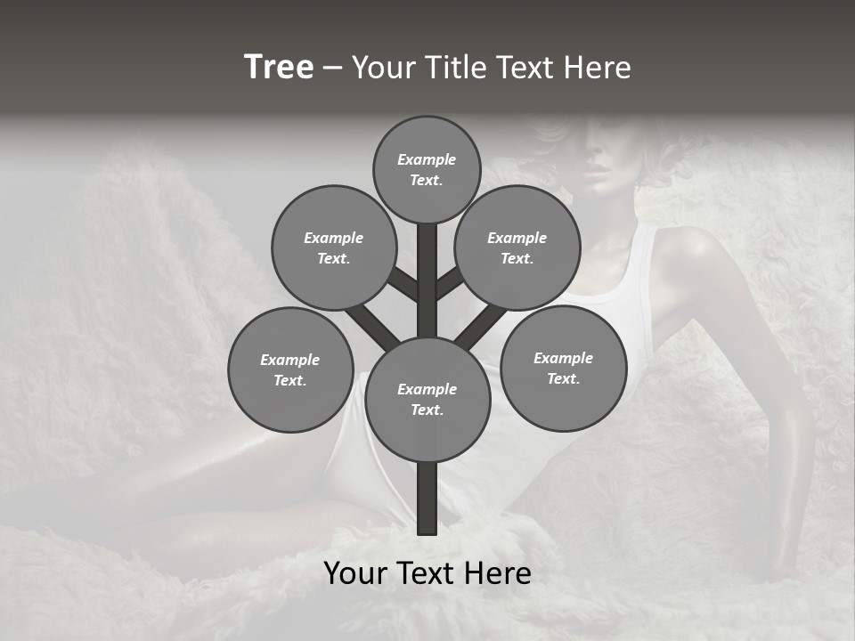 Seductive Blonde White PowerPoint Template