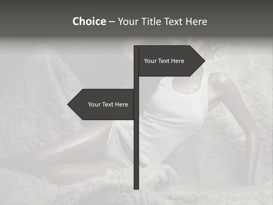 Seductive Blonde White PowerPoint Template