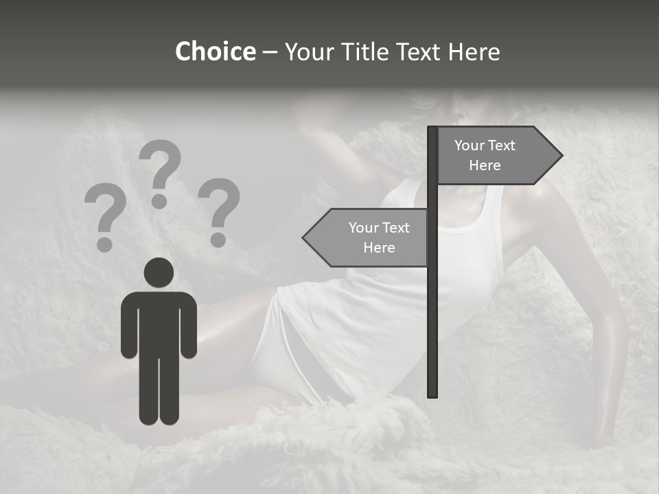 Seductive Blonde White PowerPoint Template