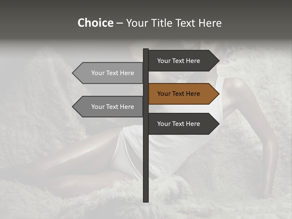 Seductive Blonde White PowerPoint Template