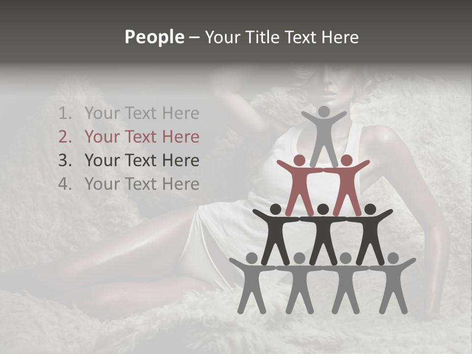 Seductive Blonde White PowerPoint Template