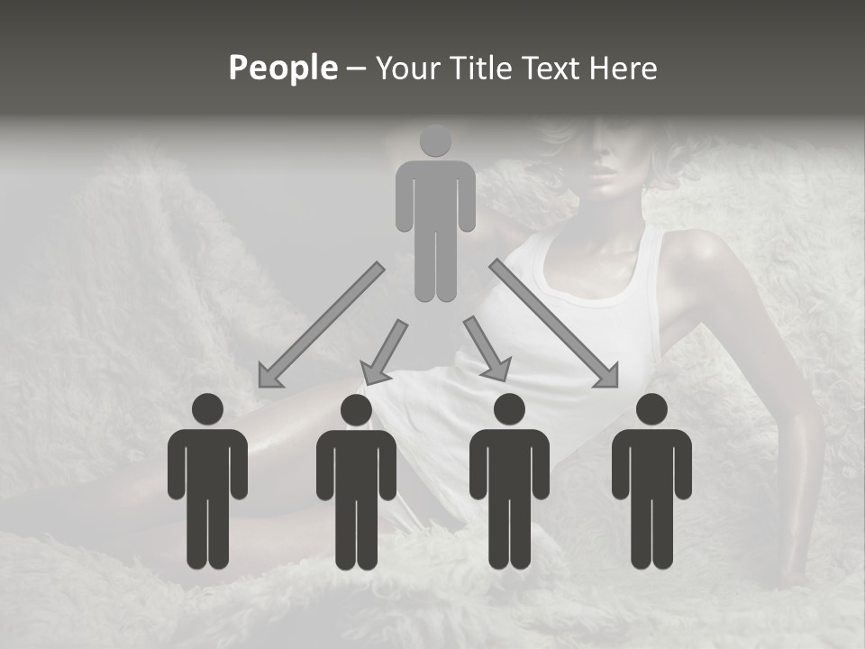 Seductive Blonde White PowerPoint Template