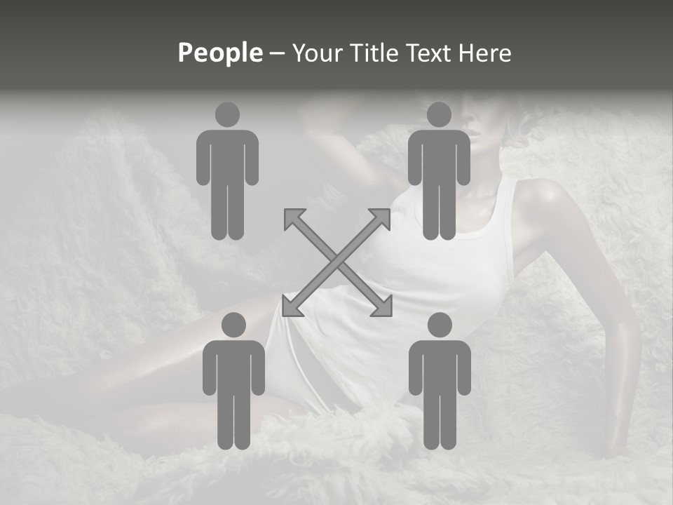 Seductive Blonde White PowerPoint Template