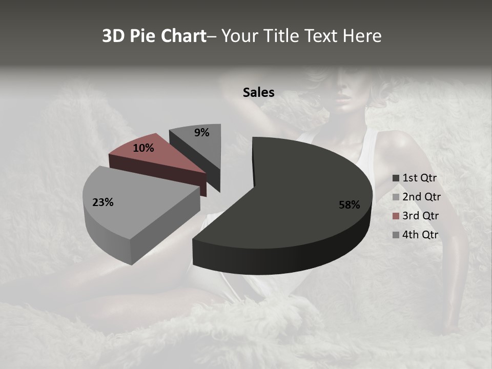 Seductive Blonde White PowerPoint Template