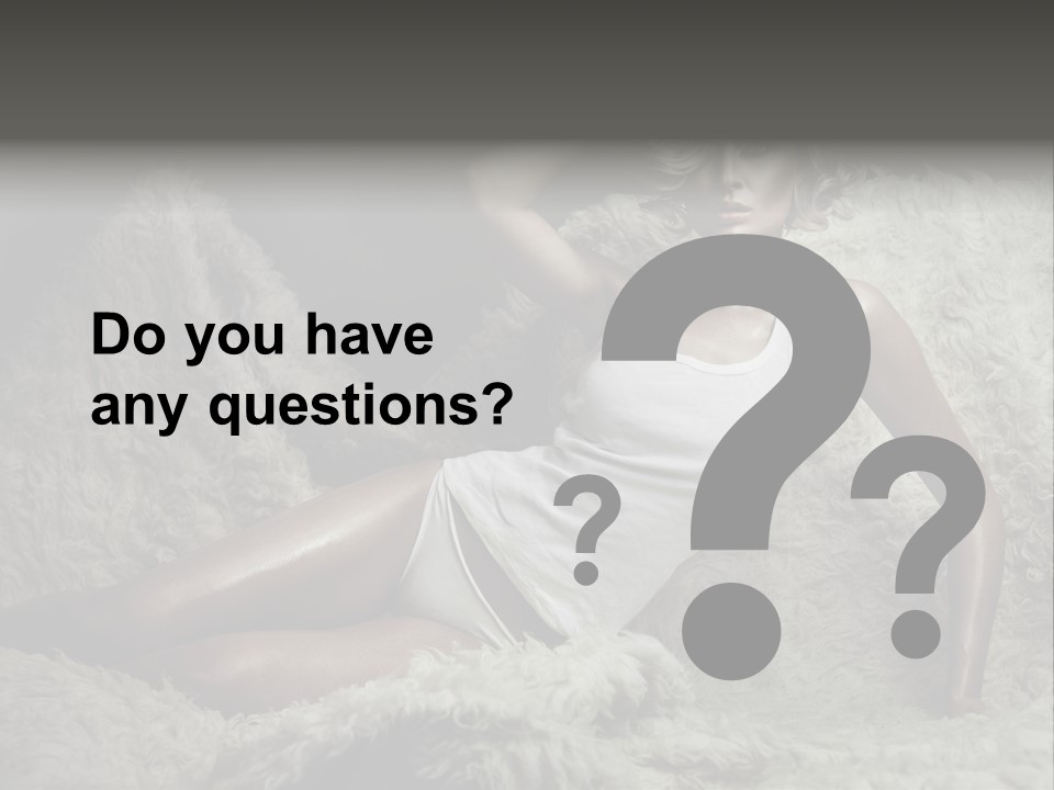 Seductive Blonde White PowerPoint Template