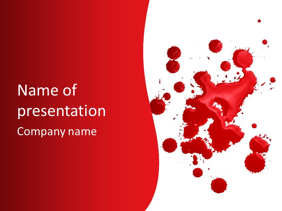 Paint Blood Artistic PowerPoint Template