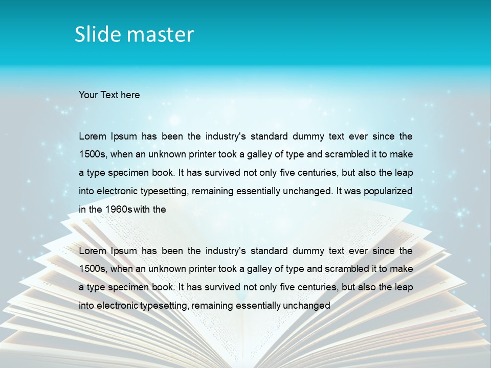 Textbook Glowing Wizard PowerPoint Template