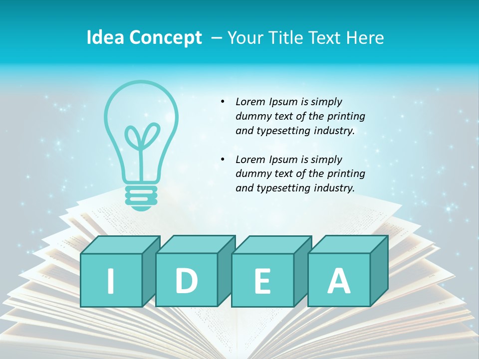 Textbook Glowing Wizard PowerPoint Template
