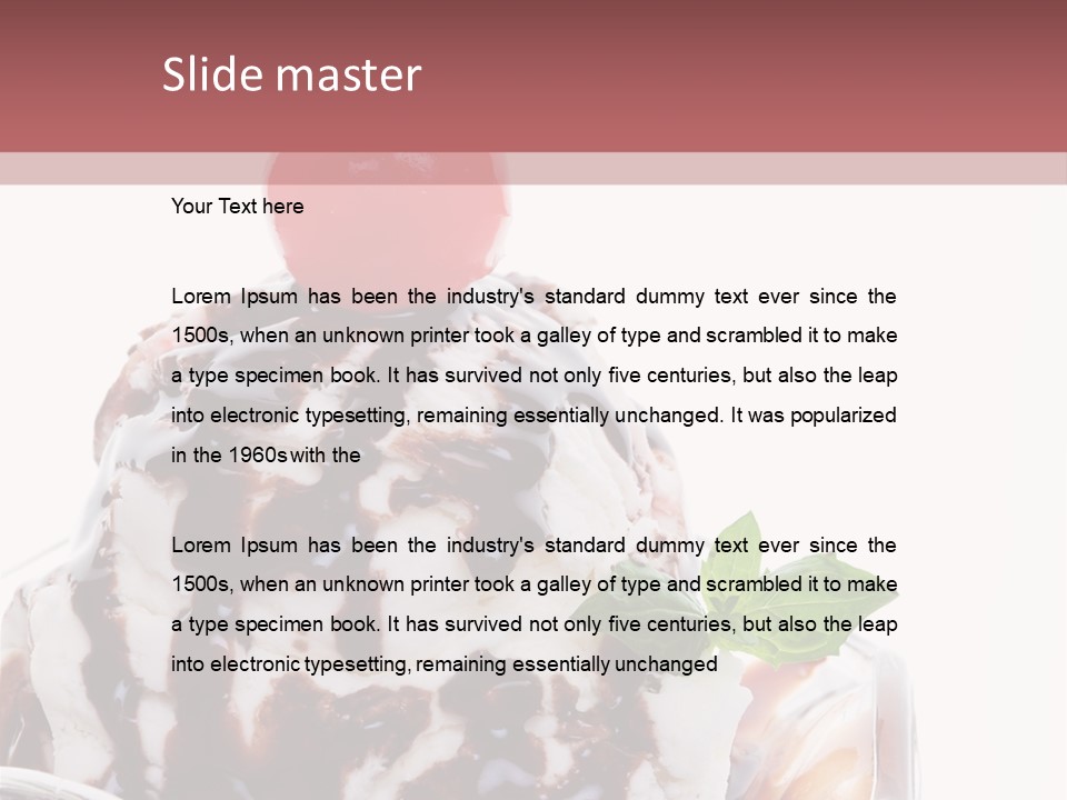 Cream Syrup Sweet PowerPoint Template