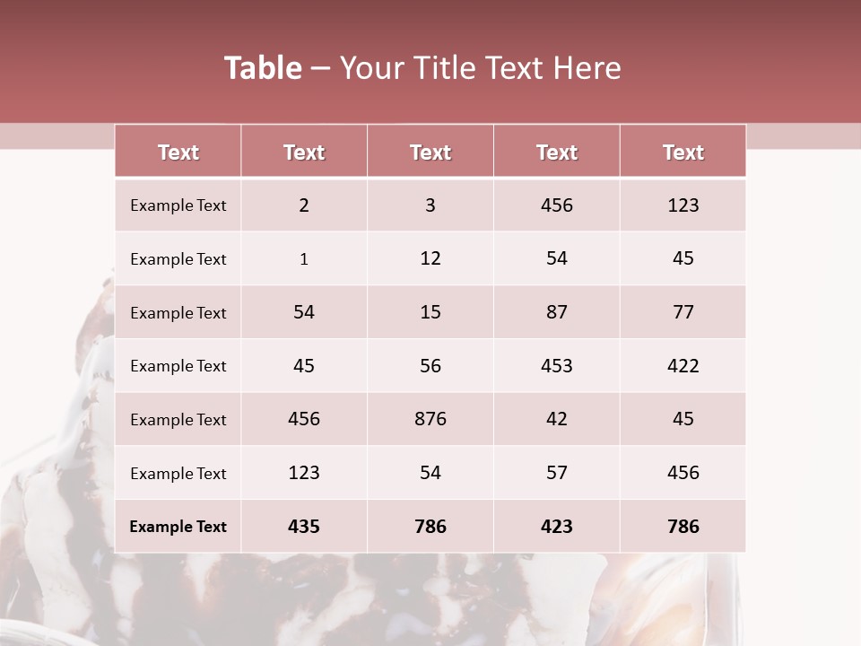 Cream Syrup Sweet PowerPoint Template