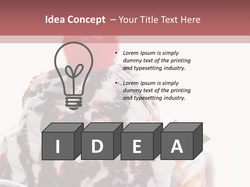 Cream Syrup Sweet PowerPoint Template