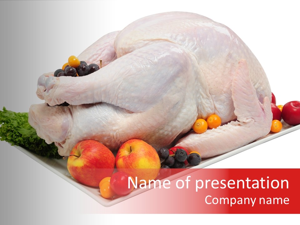 Meat Turkey Healthy PowerPoint Template