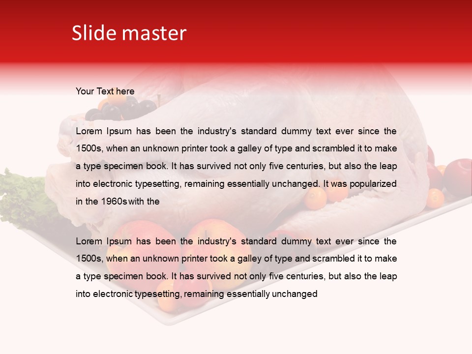 Meat Turkey Healthy PowerPoint Template