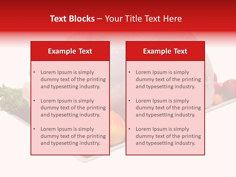 Meat Turkey Healthy PowerPoint Template