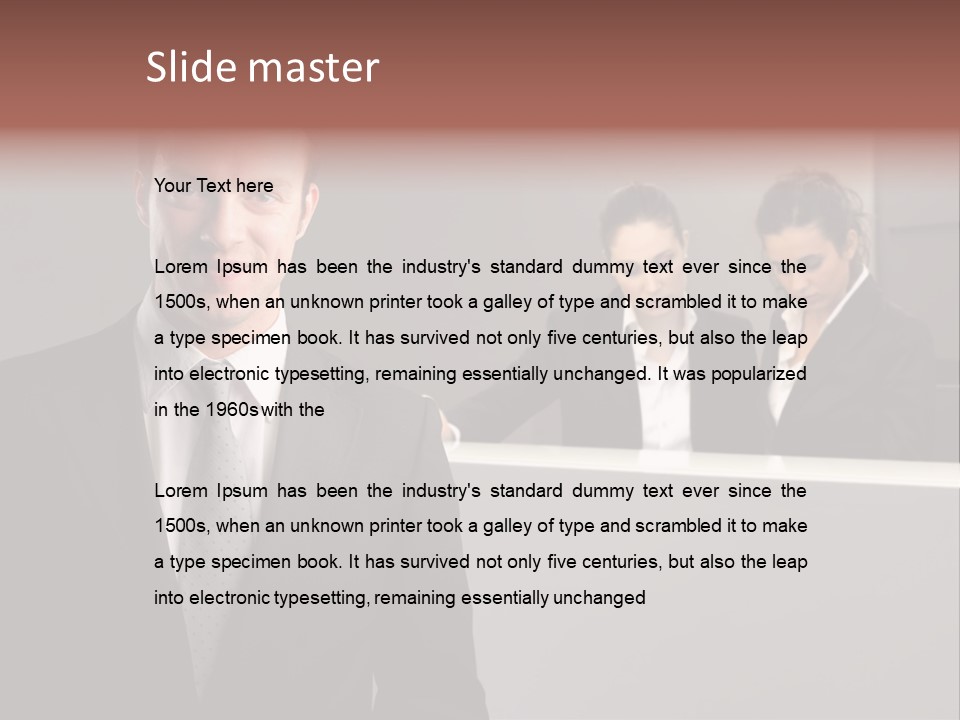 Smiling Success Man PowerPoint Template